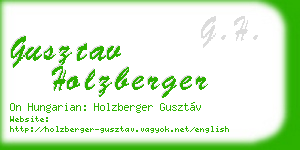 gusztav holzberger business card