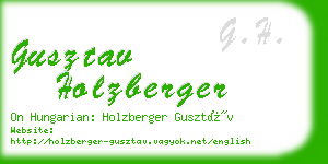 gusztav holzberger business card